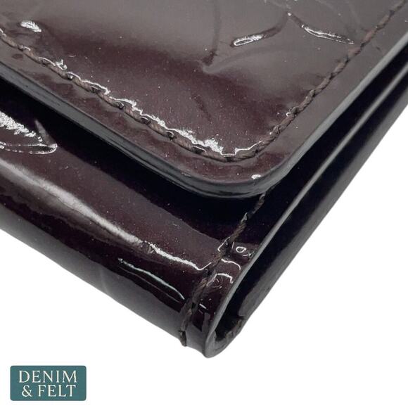 Louis Vuitton Vernis 4 Key Holder Amarante Monogram Patent Leather Wallet - Picture 9 of 16